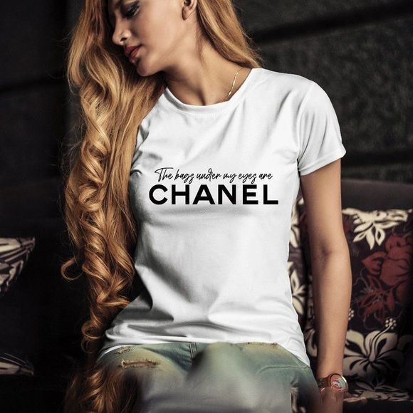 The bags under my eyes are chanel Graphic T-shirt - Picture 1 of 7